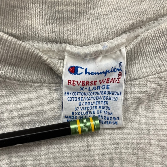 90’s VTG Champion Reverse Weave King’s College Crewneck Sweatshirt Size XL Used - Picture 5 of 5